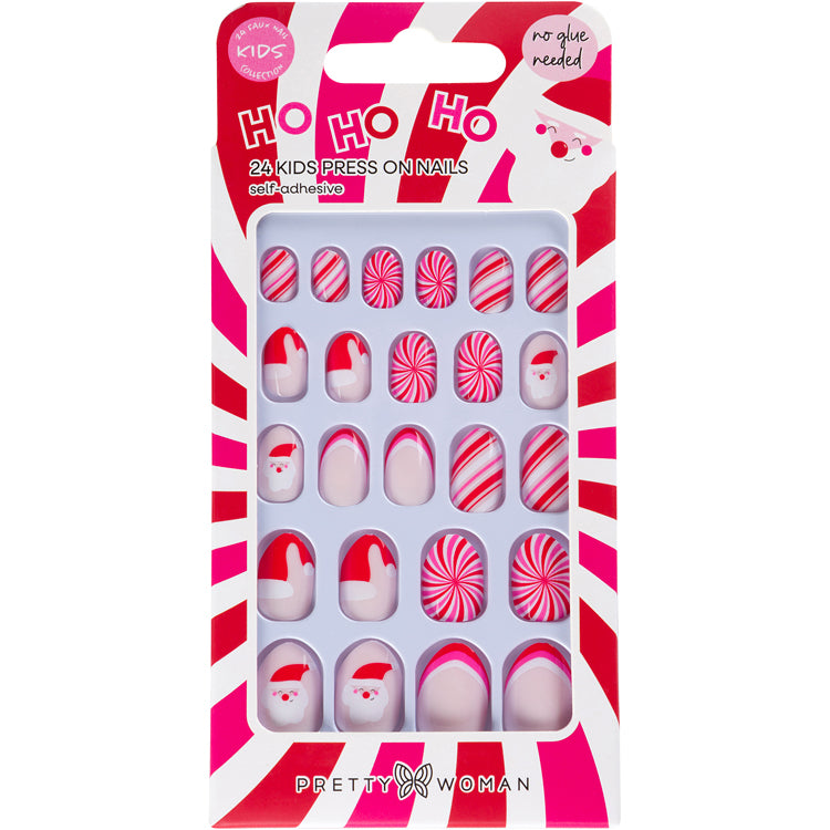 HO HO HO Press on Nails for Kids