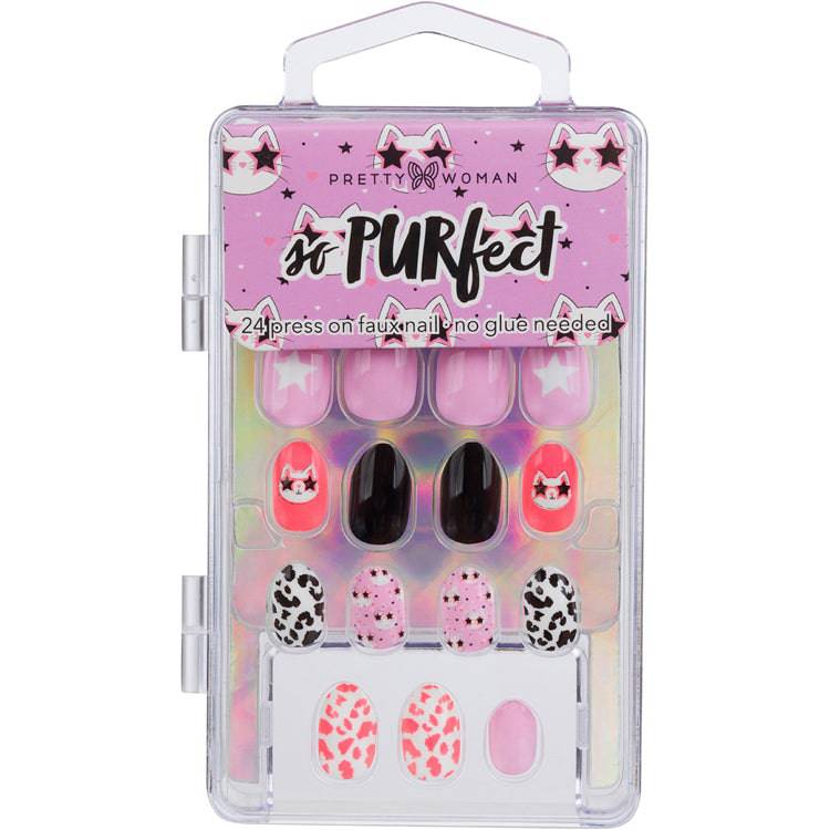 Kids Press On Nails in pink, black and dotted | Pretty Woman NYC