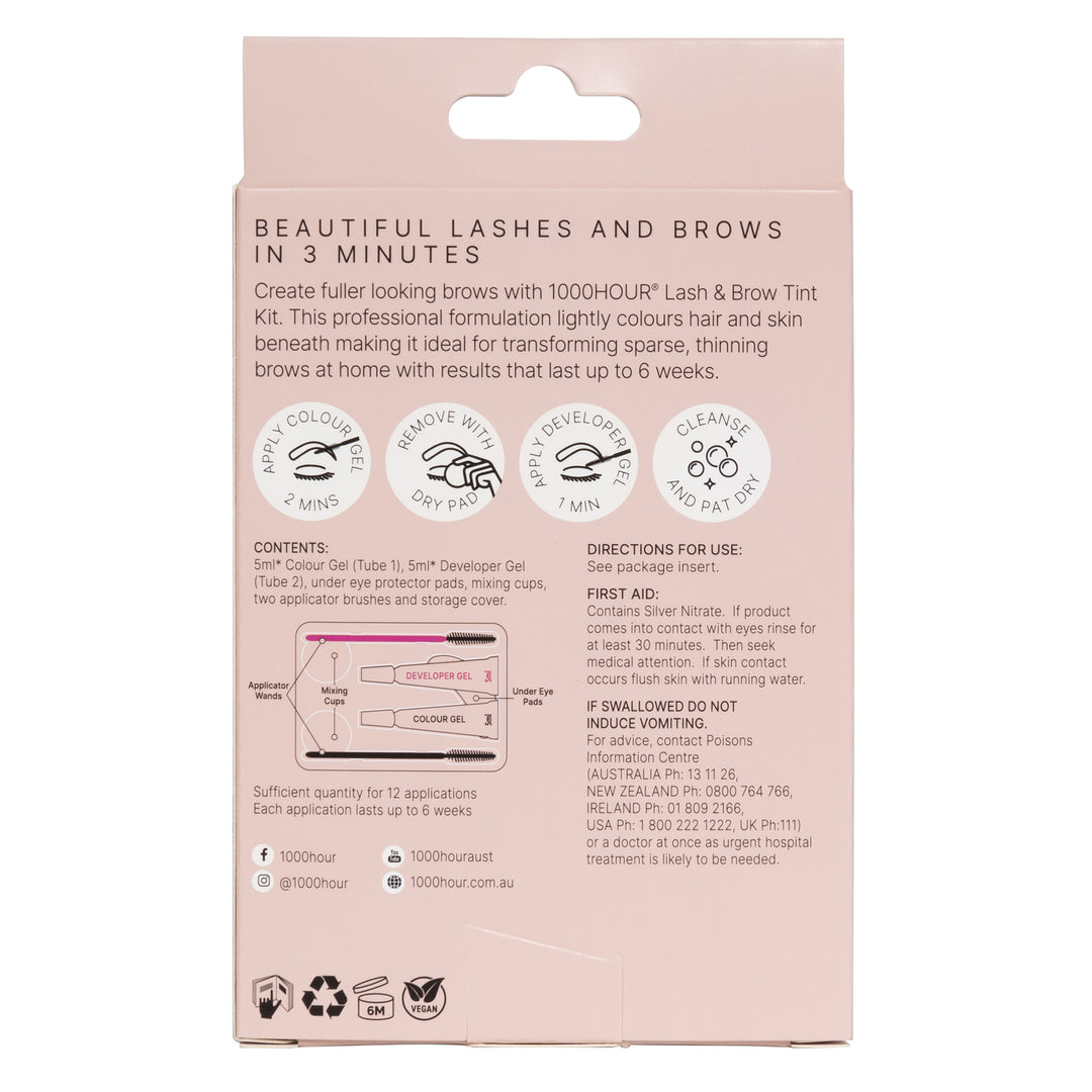 1000Hour Lash & Brow Tint Kits  - Natural Black