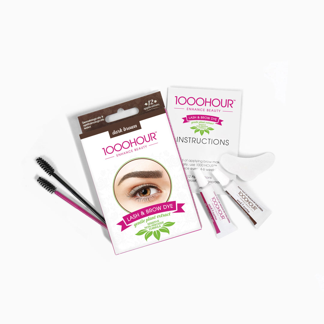 1000Hour Lash & Brow  Plant Based Dye Kits  - Dark Brown - Pretty Woman NYC