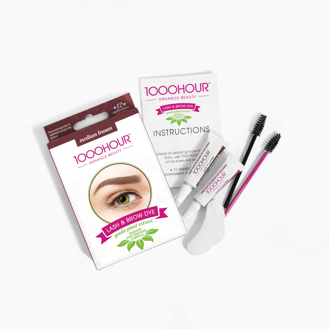 1000Hour Lash & Brow Plant Based Dye Kits - Medium Brown - Pretty Woman NYC