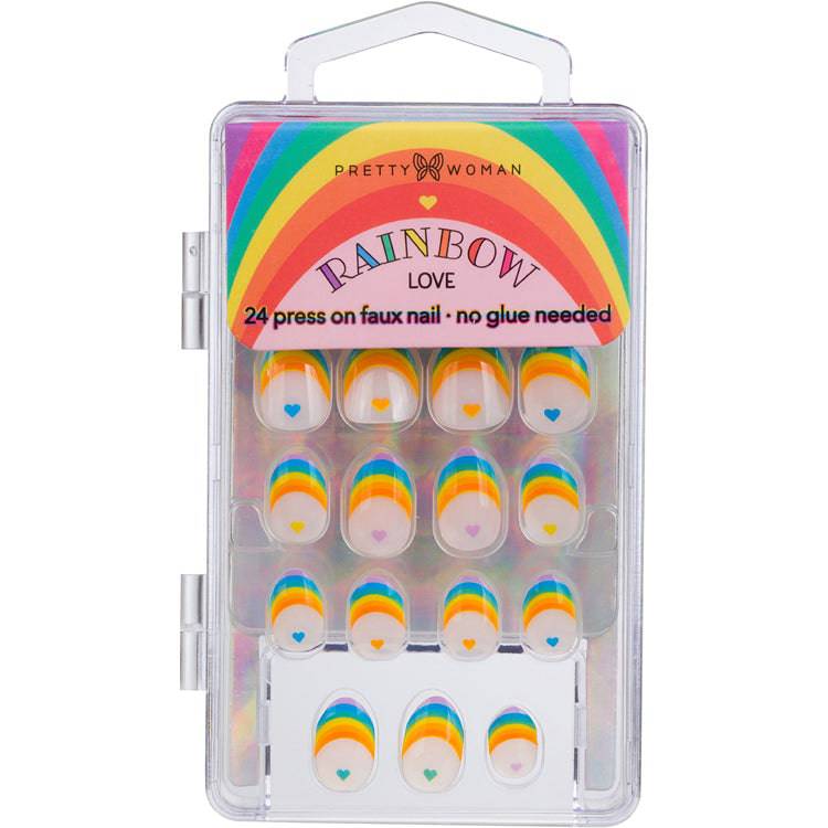 PRETTY MINI "RAINBOW LOVE" KIDS FAUX NAILS - Pretty Woman NYC